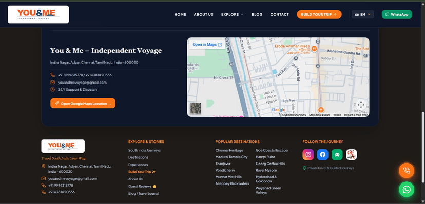Footer and Map Integration