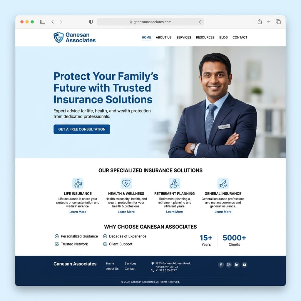 Ganesan Associates - LIC & Star Health Portal