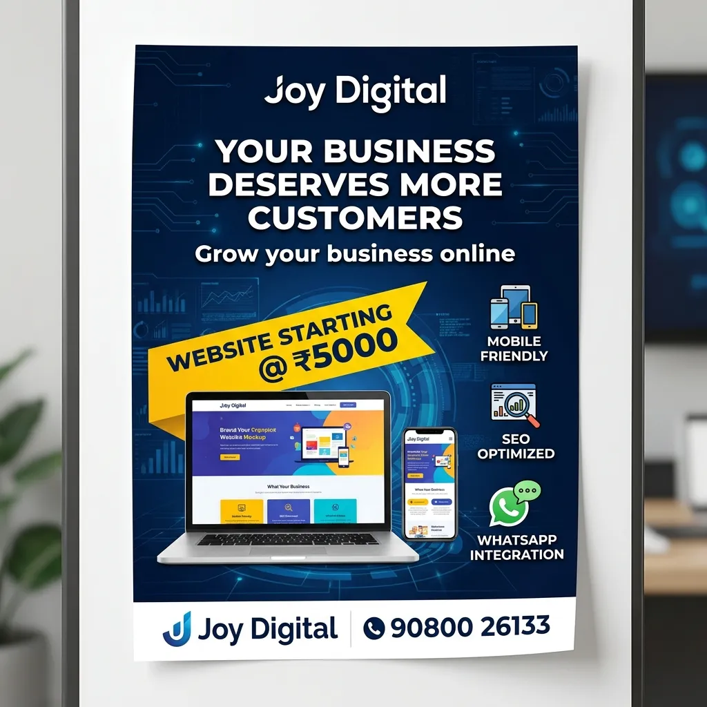 Joy Digital Marketing Campaign Poster
