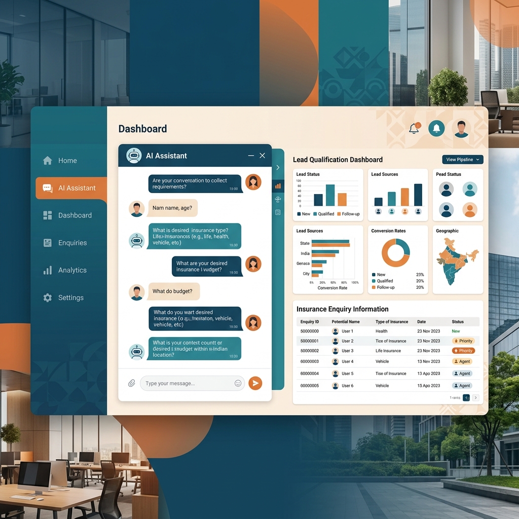 AI-powered insurance lead qualification website