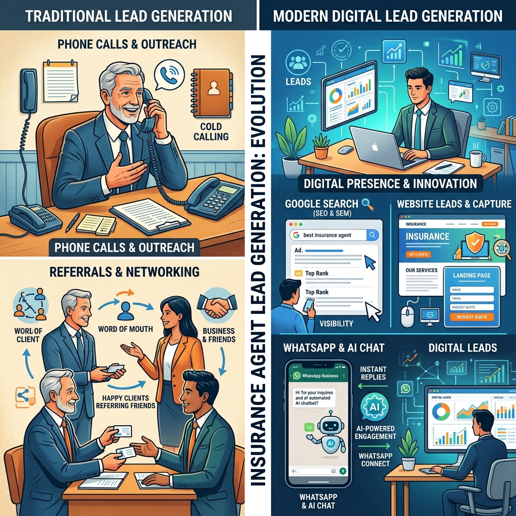 Traditional vs digital insurance lead generation